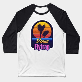 Retro Sunset Dionaea Muscipula Venus Fly Trap House Plant Gift Baseball T-Shirt